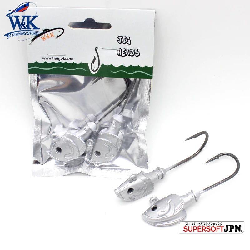 2pcs/pk 60g Jig Head 7/0 JIG Hook for Soft Lure Saltwater Fishing Lures at 11cm 14cm ULO Shad Seabass Cod Halibut FIshing Hooks