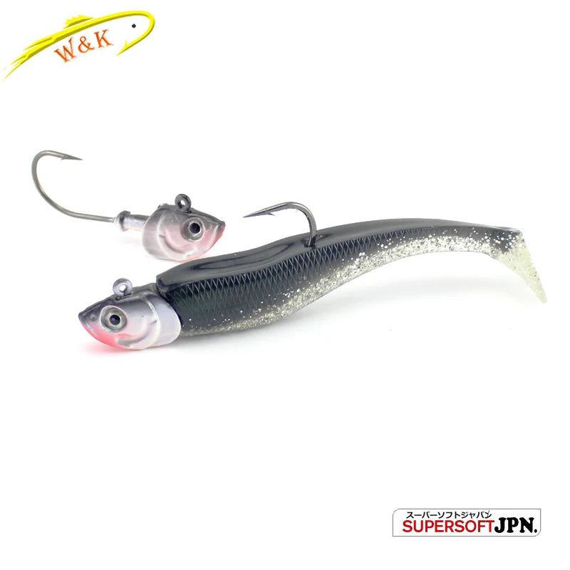 2pcs/pk 60g Jig Head 7/0 JIG Hook for Soft Lure Saltwater Fishing Lures at 11cm 14cm ULO Shad Seabass Cod Halibut FIshing Hooks