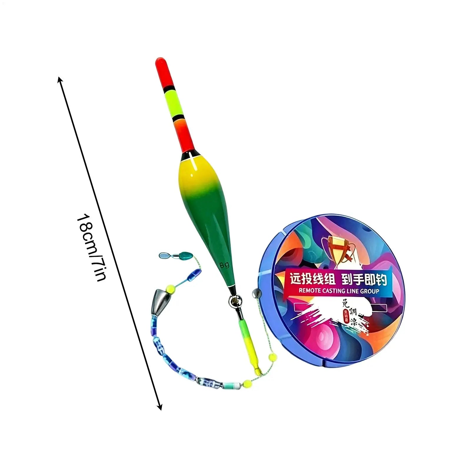 Fishing Line With Bobber With Color Changing Float Automatic Bobber Line Set For Bass Fishing For Kayak Saltwater Boat fishing