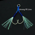 Ufishing Assist Carbon Steel Fishing Hooks With PE Line 10Pairs/Lot Sea Slow Jigging Hook