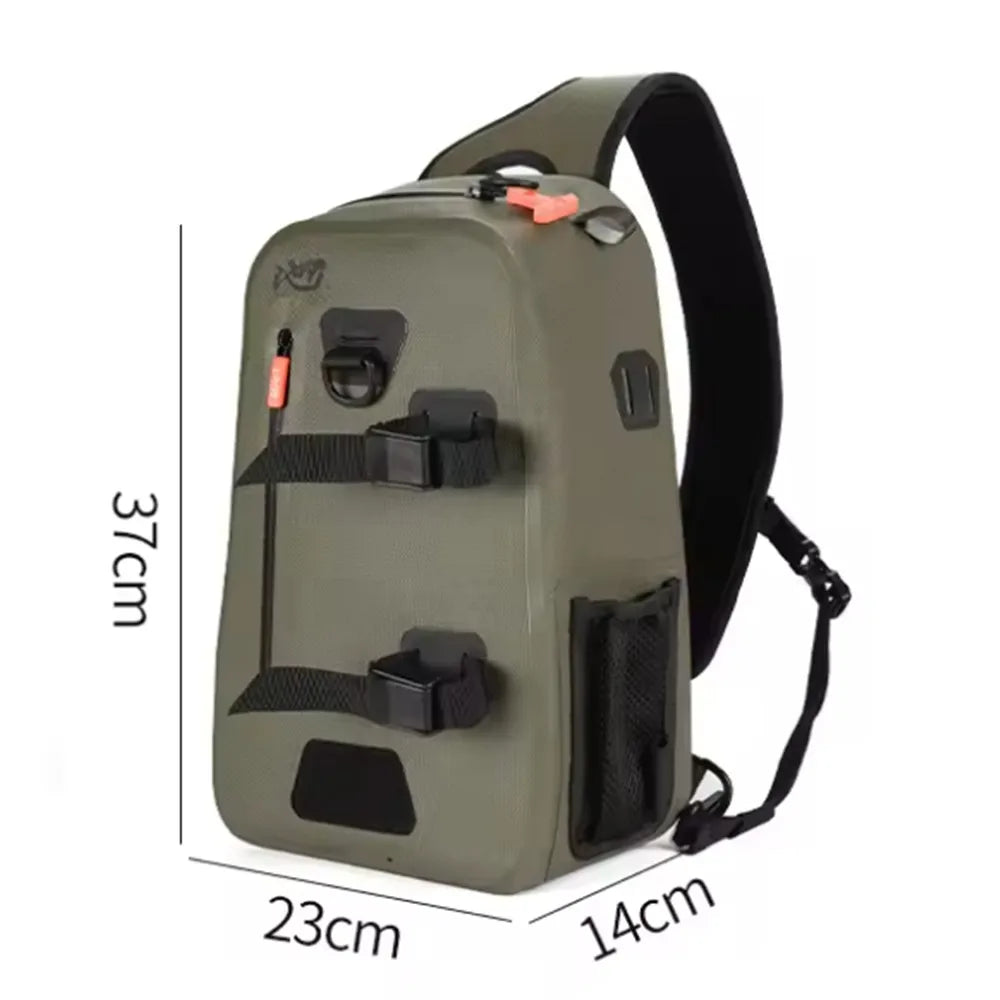Fishing Backpack Portable Fishing Gear Bag with Rod Holder Outdoor Sports Backpack Shoulder Bag for Fishing Hiking Camping
